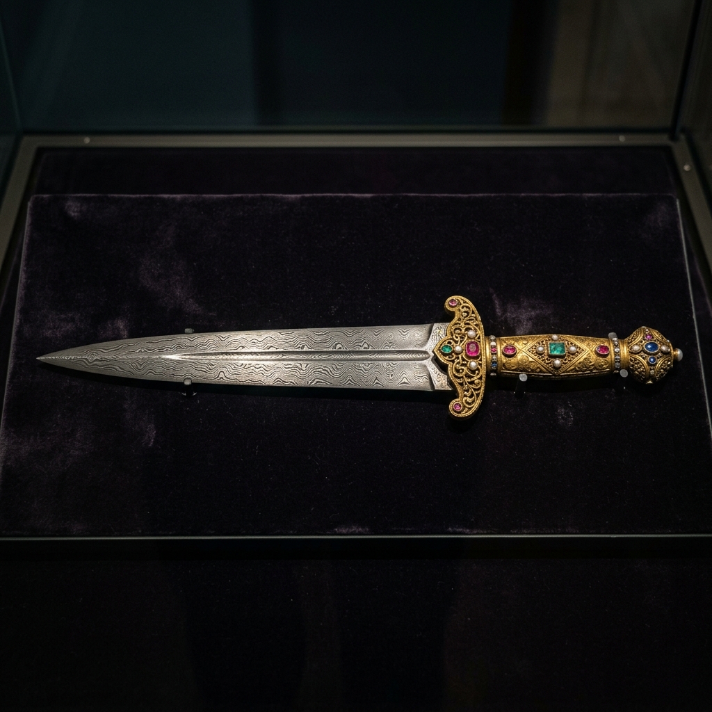 Antique Damascus daggers and ceremonial swords