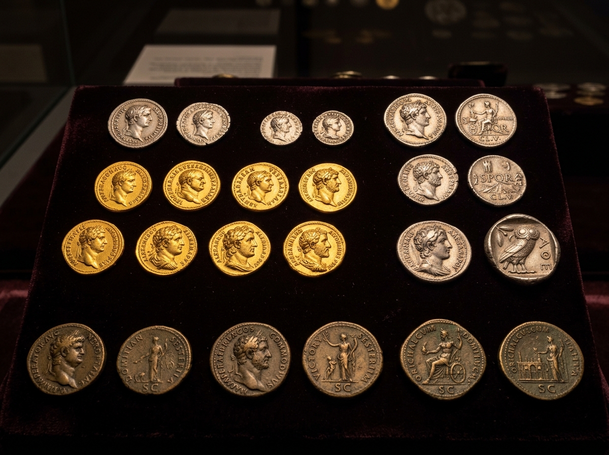 Ancient Roman and Greek coins