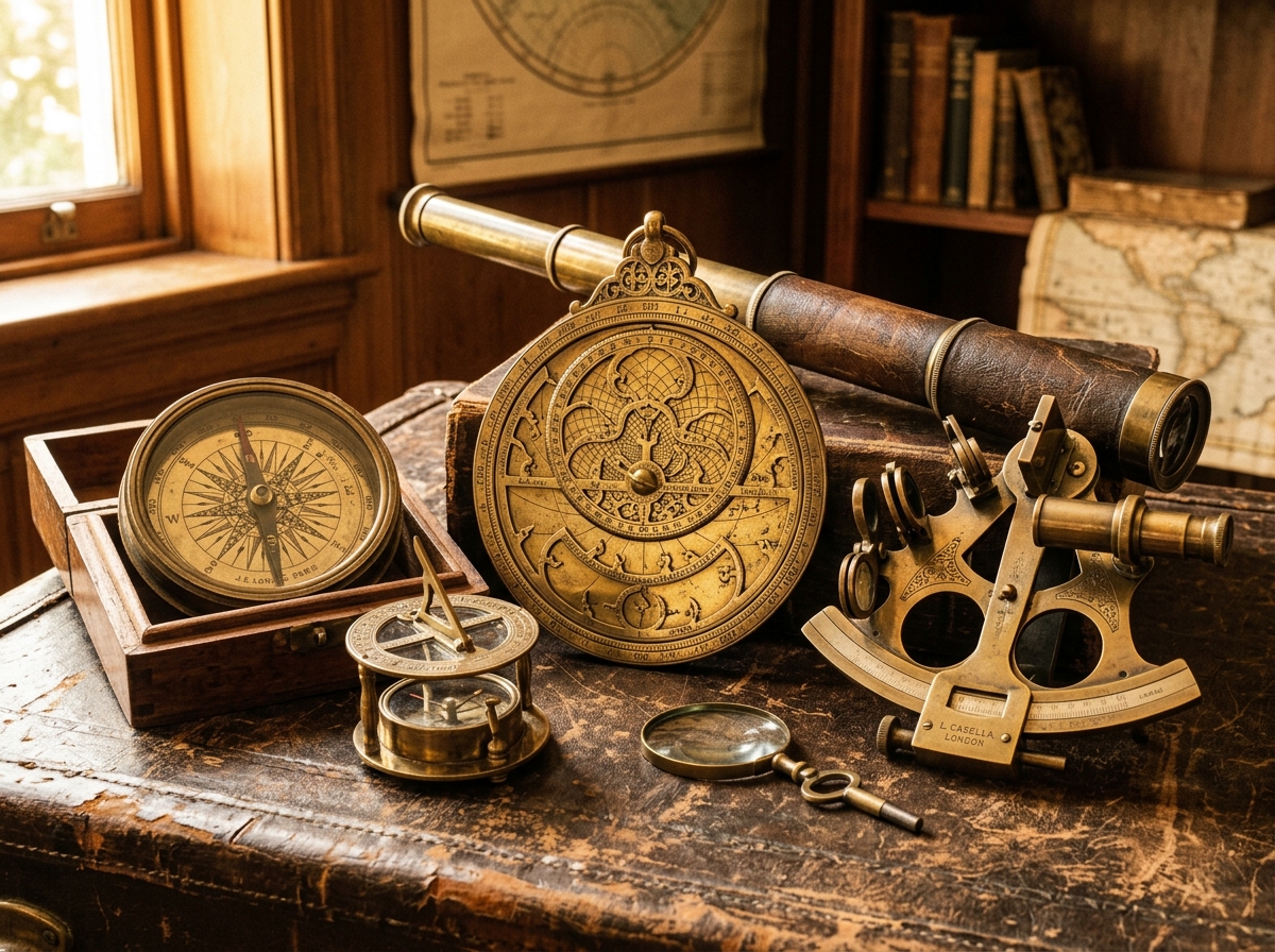 Historical instruments and crystals