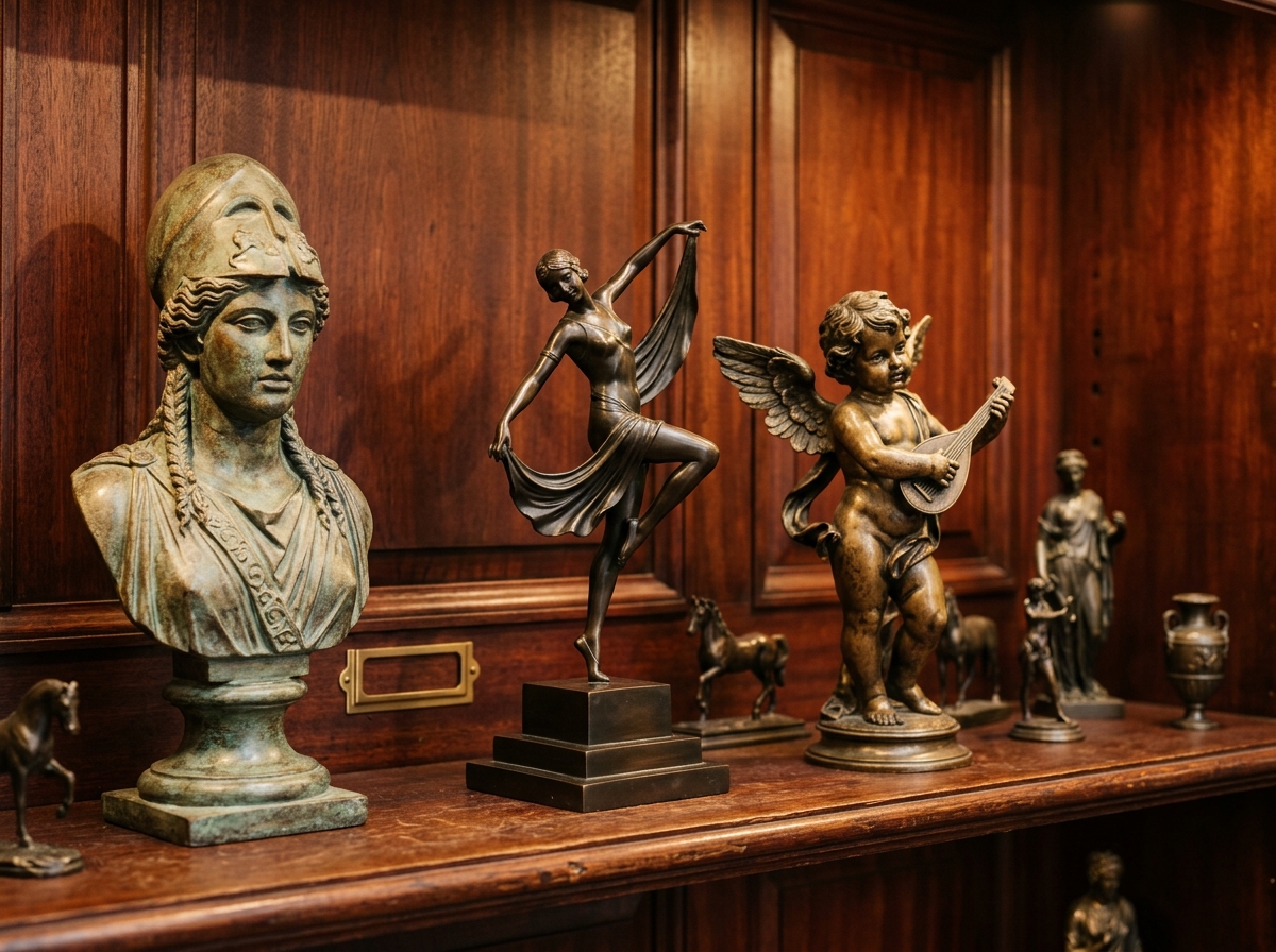 Vintage bronze sculptures